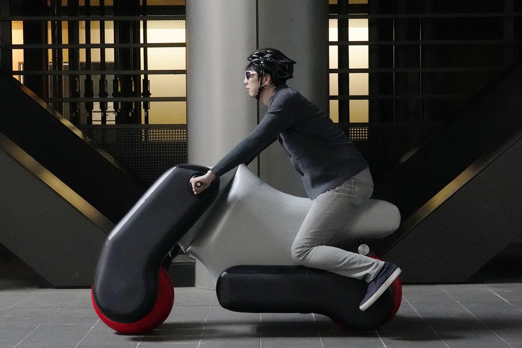 Poimo inflatable personal mobility device, jointly researched by the University of Tokyo and mercari R4D, adopted for international user interface symposium UIST 2020